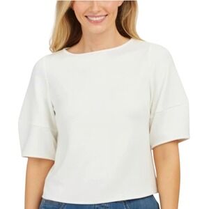 SPANX AIRLUX Puff Sleeve "desk t dinner"elbow sleeve top Women's Size M